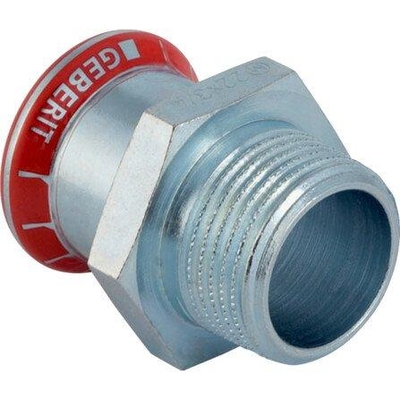 Geberit Mapress C Staal puntstuk verzinkt buitendraad 1/2 bux22mm