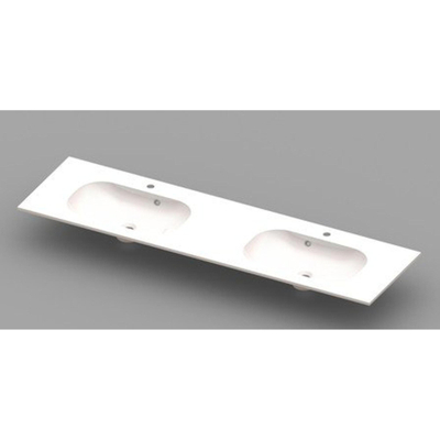 Nemo Spring Ovum lavabo-meuble 1800 x 500 x 200 mm avec trop-pleins marbre de synthèse blanc