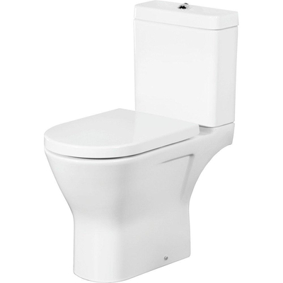 Nemo Spring Ergovita Staand Toilet - 66.5x45x36cm verhoofd - zonder spoelrand - H185cm - zonder zitting en jachtbak - porselein - wit