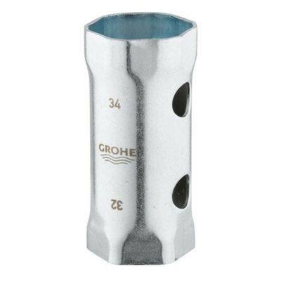 GROHE accessoires clé à pipe 3/4 pour thermostat à bague en acier inoxydable