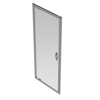 GO by Van Marcke Belo porte pivotante 800x1900mm 6mm verre easy clean profils aluminium chromé