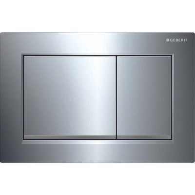 Geberit Omega20 bedieningsplaat - 2-toets spoeling - vierkant - glans chroom/mat chroom/glans chroom - dualflush - hoogglans chroom