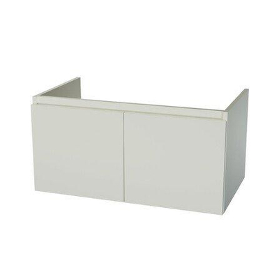 Nemo Start Stella meuble bas B800 x H400 x P495 mm 2 portes sans poignées couleur blanc