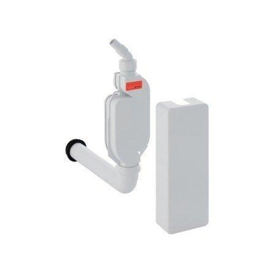 Geberit opbouwsifon - voor vaat- of wasmachines - D - 40mm - met afdekkap - waterslothoogte - 70mm - wit