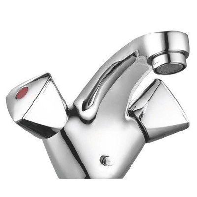 Go by Van Marcke Easy II mitigeur à deux poignées lavabo pour chaîne inclus flexibles et kit de fixation