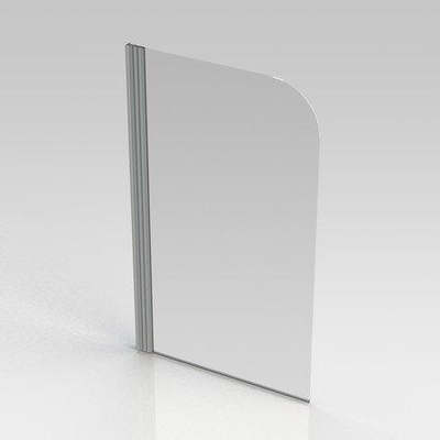 Nemo Start Pannello pare-baignoire 1 pièce 80x140cm verre de sécurité clair 5 mm profils en aluminium poli réversible