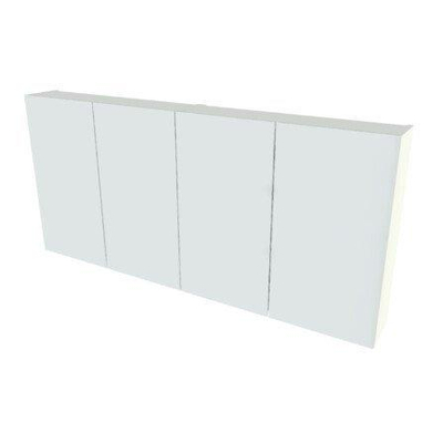 Nemo Spring Nebulo Luxe armoire de toilette B1400 x H650 x P163 mm 4 portes miroir double face étagères en verre avec prise de courant sans interrupteur couleur Minnesota Oak Chocolat