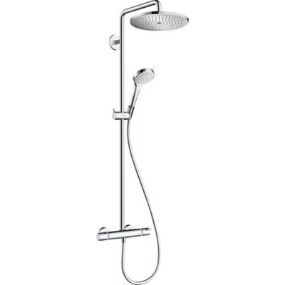 Hansgrohe Tica doucheset - 28cm - met handdouche - met glijstang - chroom