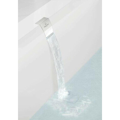 Villeroy & Boch Toebehoren Squaro Edge - 12 ombouwset om de watertoevoer te integreren in overloop - hoogglans chroom