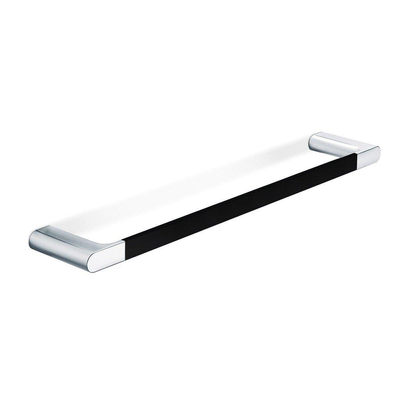 Nemo Stock - Scura - handdoekhouder 49 cm - wandmontage - 490 x 20 x 80 mm - messing verchroomd - zwart soft touch SHOWROOMMODEL