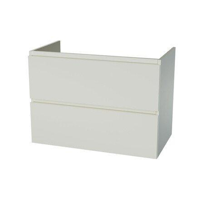 Nemo Spring Ventus Due onderbouwkast - 80x64x49.5cm - 2 laden - zonder sifonuitsnijding - greeploos - wit