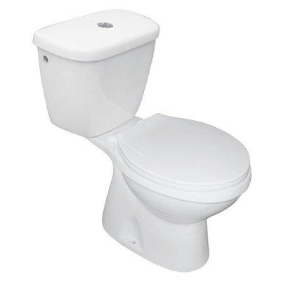Go by Van Marcke Toledo pack WC 65,5x39x72,5cm porcelaine blanc 3/6 L sortie au sol CA/AO avec abattant