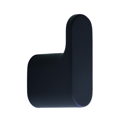 Nemo Stock - Scura - haak - enkel - wandmontage - 60 x 20 x 40 mm - messing - zwart soft touch SHOWROOMMODEL