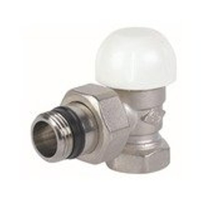 Go by Van Marcke robinet de radiateur thermostatique pour tubes en acier raccord coudé 1/2 F avec raccordement à joint intégral écrou-raccord B
