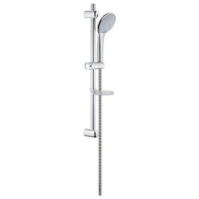 GROHE Euphoria Ensemble barre de douche - 70cm - douchette ronde - 1 type de jet - avec flexible de douche - avec porte-savon - chrome