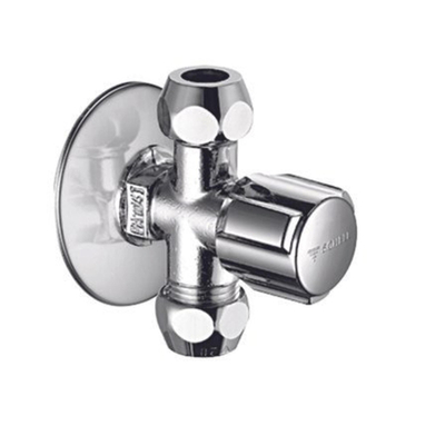 Schell Comfort robinet d'arrêt d'angle 1/2 avec 2 raccords 3/8 chrome