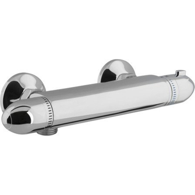 GO by Van Marcke Fresh mitigeur de douche thermostatique bloc de sécurité entraxe 15 cm disques en céramique rosaces et raccords en S inclus chrome