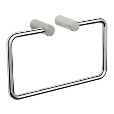 Nemo Spring Tilde handdoekring - 21x12x5cm - wandmontage - messing - messing geborsteld nikkel