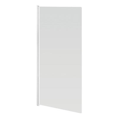 GO by Van Marcke Megalo paroi de baignoire 750x1300mm 1 partie profils blancs 4mm réversible verre de sécurité transparent