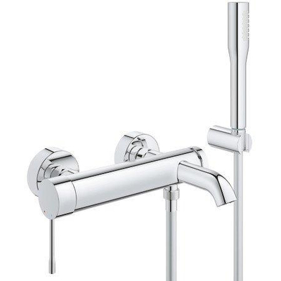 Grohe Essence New Badkraan - met omstel - met koppelingen - met douchegarnituur - chroom