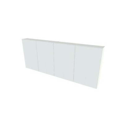 Nemo Spring Nebulo armoire de toilette miroir B1600 x H650 x P178 mm 4 portes tablettes en verre avec prise sans interrupteur couleur Minnesota Oak Chocolat