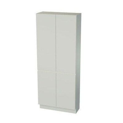Nemo Spring Ventus Tre armoire colonne L800 x H2000 x P340 mm 4 portes sans poignées couleur blanc