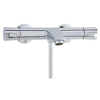 Nemo Spring Assana badmengkraan - thermostatisch - eengreeps - wandmontage - zonder douchegarnituur - chroom
