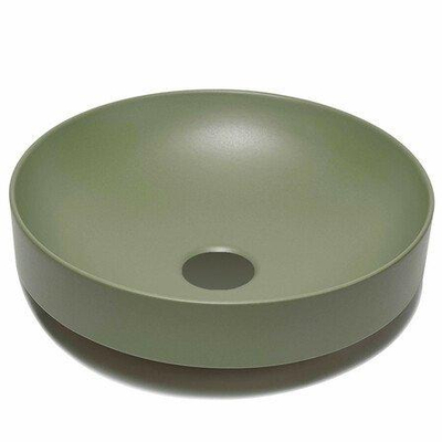 GO by Van Marcke waskom - 40x40x9cm - opbouw - rond - porselein rain forest