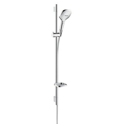Hansgrohe Raindance Select E Doucheset - 120 - 3jet - met Unica - glijstang 90 cm en zeepschaal - hoogglans chroom