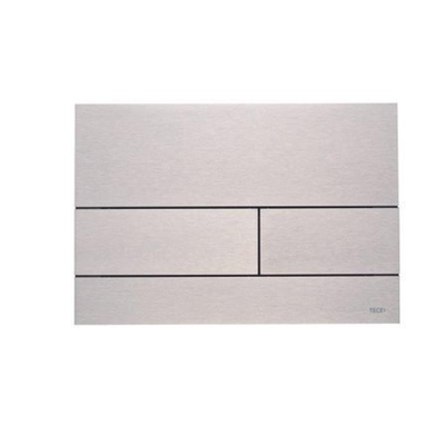 Tece Square II plaque de commande duospoel technique incl. cadre d'encastrement métal inox brossé