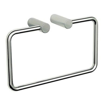 Nemo Spring Tilde handdoekring - 21x12x5cm - wandmontage - messing - messing geborsteld nikkel