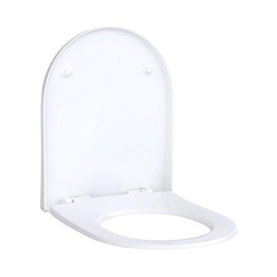 Geberit Acanto wc-zitting slim - wrap over - antibacterieel - scharnieren verchroomd - wit