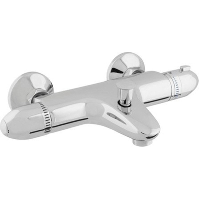 GO by Van Marcke Fresh Mitigeur bain mural thermostatique entraxe 15cm avec intérrupteur de sécurité Chrome