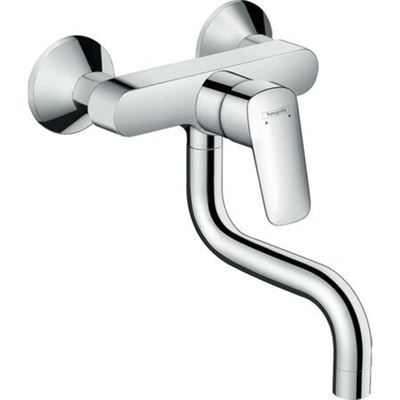 Hansgrohe Logis M31 Eengreeps keukenmengkraan - wandmontage - hoogglans chroom