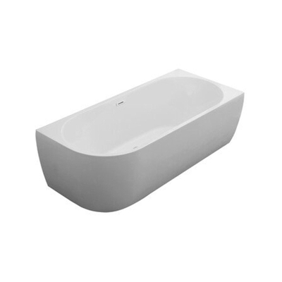 Go by Van Marcke D-Shape Design - halfvrijstaand bad - 180x80x60cm - hoek rechts - acryl - mat wit OUTLETSTORE
