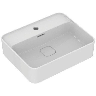 Ideal standard Strada ii lavabo en surface avec paroi arrière vitrée 1 trou pour robinet avec trop-plein 50x40cm blanc