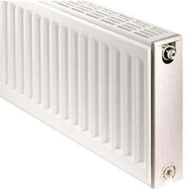 Henrad set de panneaux latéraux pour radiateur 40x16cm type 33 Acier Blanc Brillant
