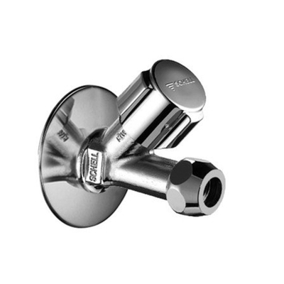 Schell Comfort robinet d''arrêt d''angle 3/8 inch Droit Chrome brillant