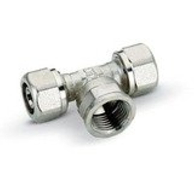 Go by Van Marcke Pex Alu klem T-stuk Ø26mm x 3/4 x Ø26mm chromé