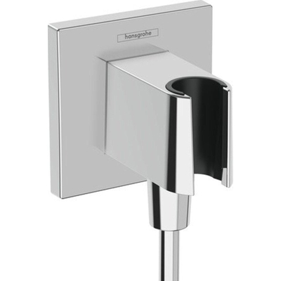 Hansgrohe Fixfit e - handdouchehouder - inclusief muuraansluitbocht - hoogglans chroom