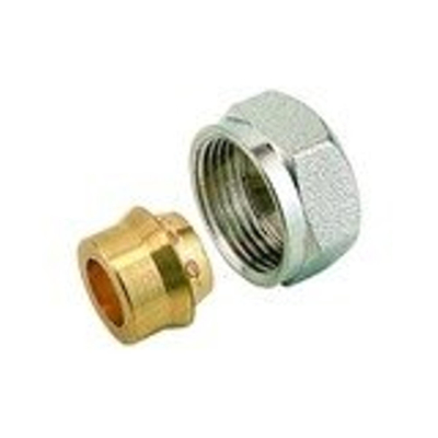 Go by Van Marcke Pex Alu klem aansluitkoppeling M22mm x CuØ15mm verchroomd