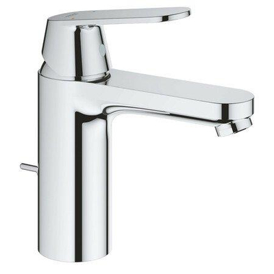 GROHE Eurosmart wastafelkraan - opbouw - voorsprong 12.3cm - eengreeps - met trekwaste - chroom