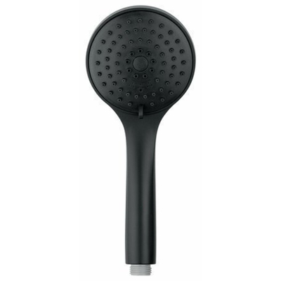 Nemo Spring Nero handdouche - 3 Jets - diameter 100mm - anti-kalk - rond - 10cm antikalk - mat zwart
