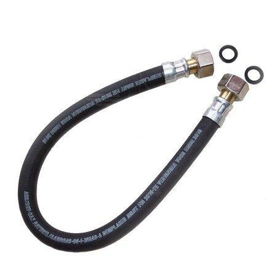 Go by Van Marcke tuyau de gaz avec 2 écrous séparés et joint pour appareils mobiles 1/2F x 1/2F 100 cm caoutchouc noir