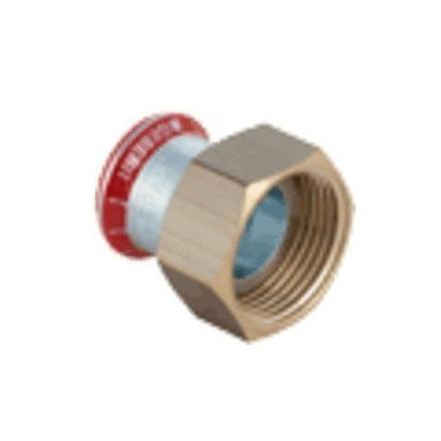 Geberit Mapress C Staal Mapress - persfitting - C-staal verzinkt - overgangsstuk - met messing moer - 22-1F