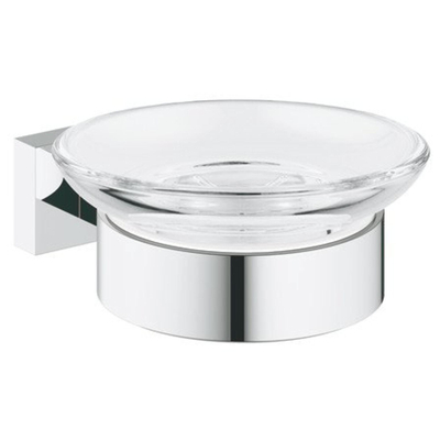 GROHE Essentials Cube Zeepschaal - met houder - wandmontage - chroom