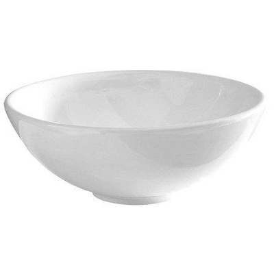 GO by Van Marcke Artemis vasque à poser ronde 40x14 cm porcelaine blanc pour lavabo surélevé ou robinet mural