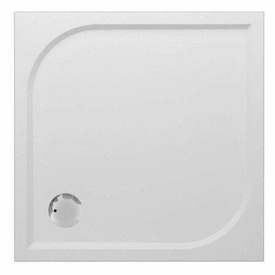 GO by Van Marcke bac de douche en polybéton gelcoat 80x80x3cm évacuation carrée D90mm sans pieds blanc