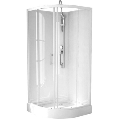 GO by Van Marcke Khone VI cabine de douche complète fermée 90X90cm quart de cercle 2 portes coulissantes