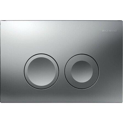 Geberit Delta25 bedieningsplaat - 2-toets spoeling - ronde knoppen - dualflush - mat chroom